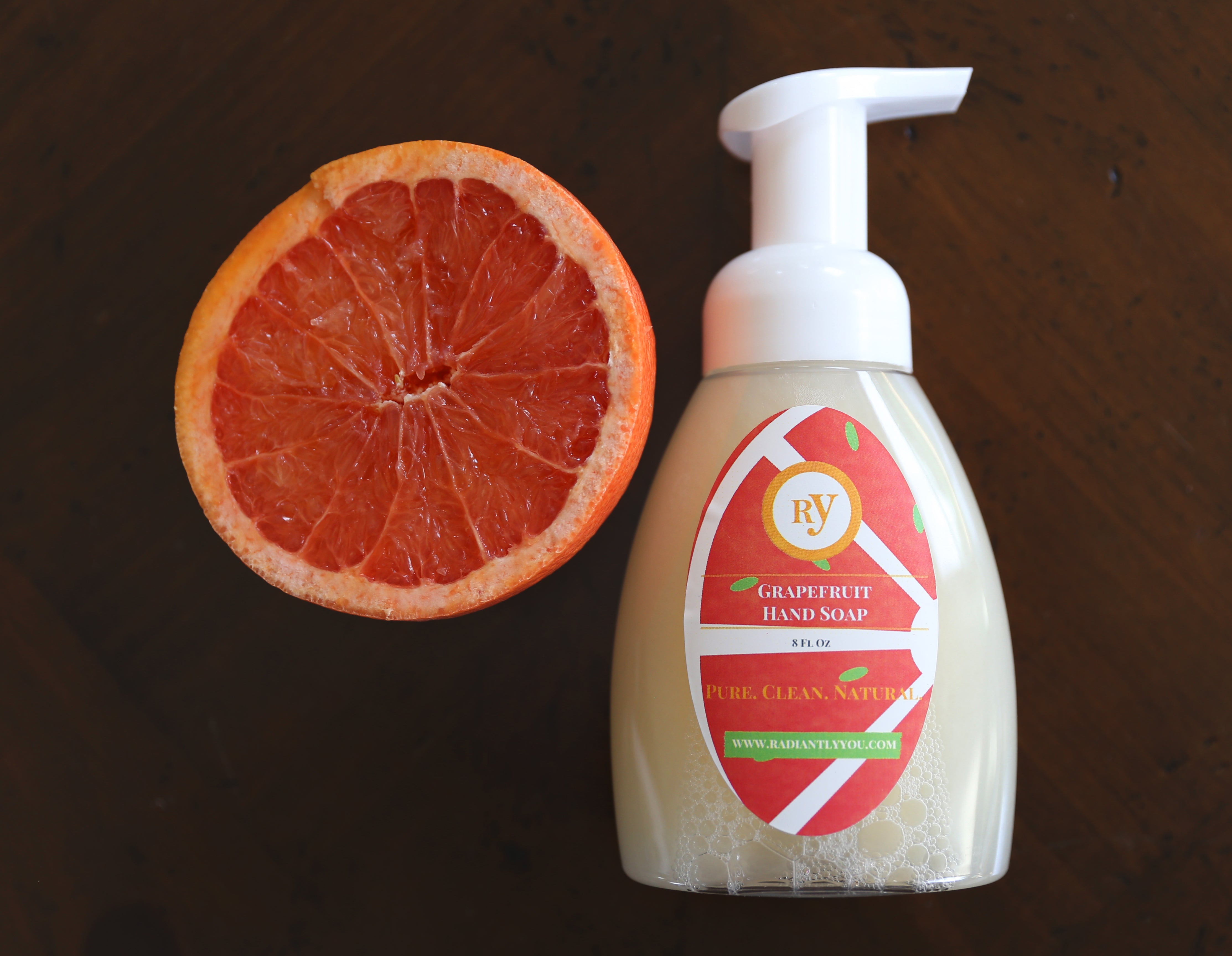 Grapefruit Hand Soap Kit Radiantly You Pure.Clean.Natural.