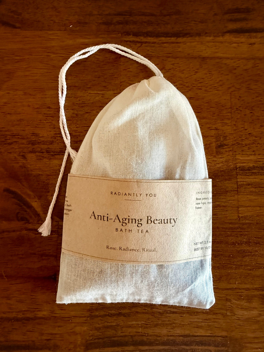 Natural bath and body care, herbal bath tea by Radiantly You
