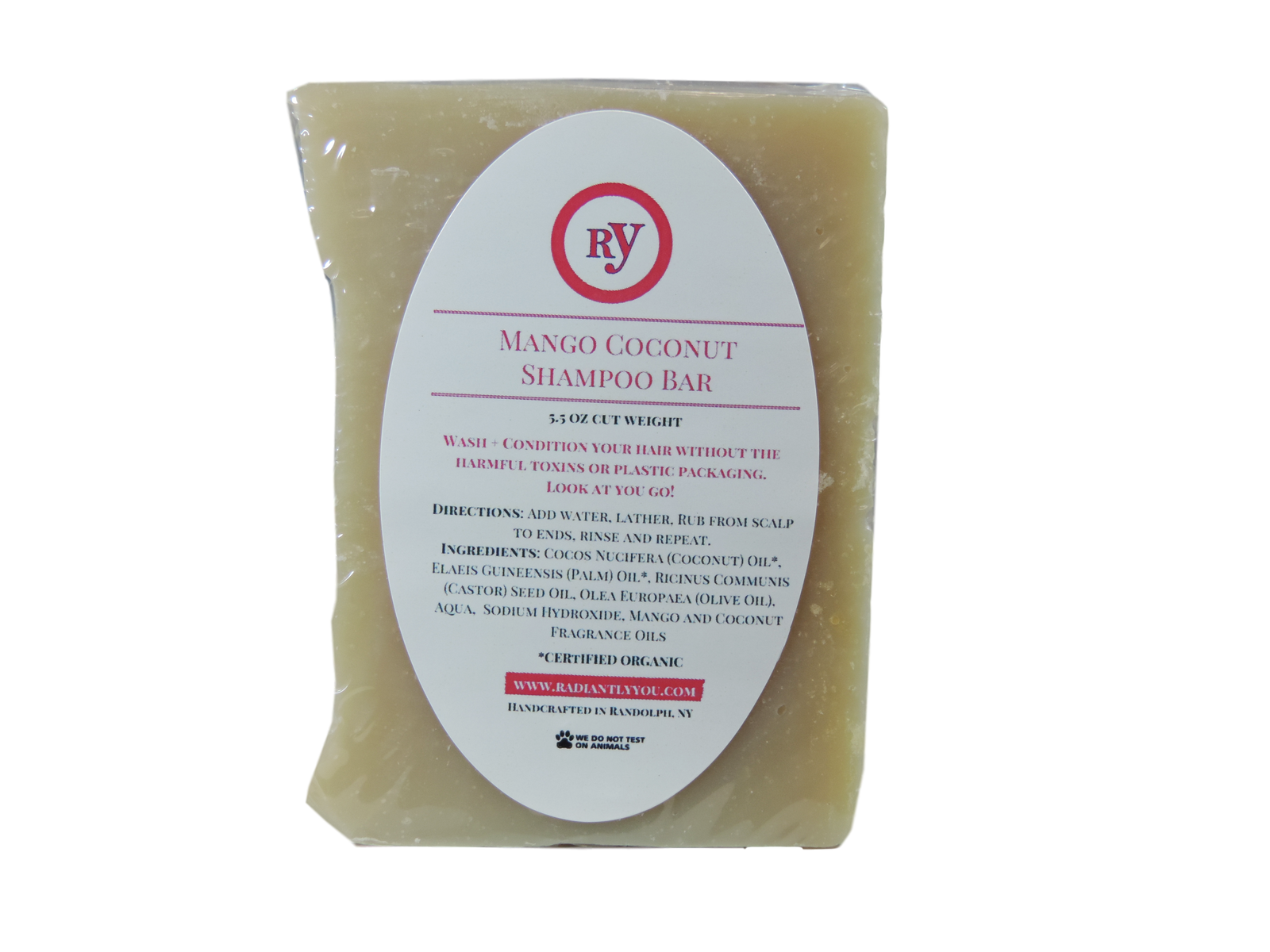 Mango Coconut Conditioning Shampoo Bar  Radiantly You - Pure.Clean.Natural.